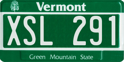 VT license plate XSL291