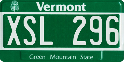 VT license plate XSL296