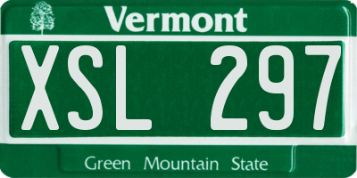 VT license plate XSL297