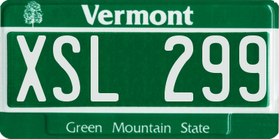 VT license plate XSL299