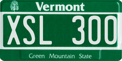 VT license plate XSL300