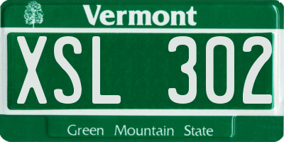 VT license plate XSL302