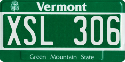 VT license plate XSL306
