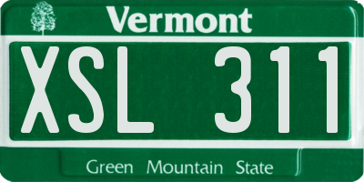 VT license plate XSL311