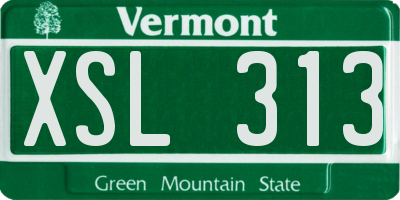 VT license plate XSL313