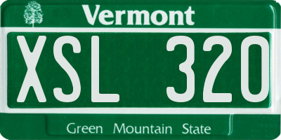 VT license plate XSL320