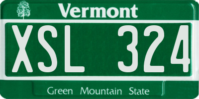 VT license plate XSL324