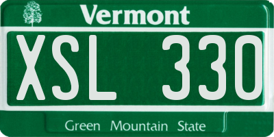 VT license plate XSL330