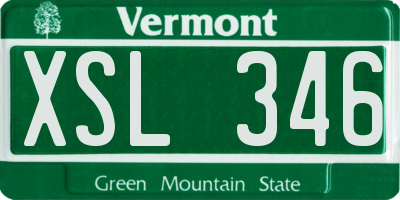VT license plate XSL346