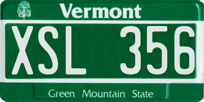 VT license plate XSL356