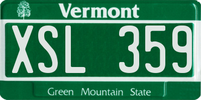 VT license plate XSL359