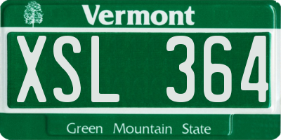 VT license plate XSL364