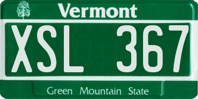VT license plate XSL367
