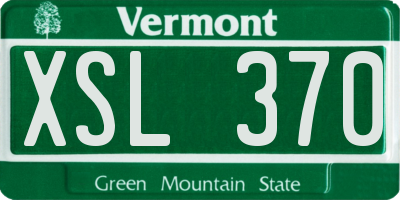 VT license plate XSL370