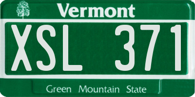 VT license plate XSL371