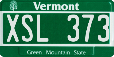VT license plate XSL373