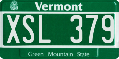 VT license plate XSL379