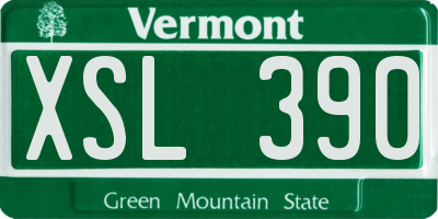 VT license plate XSL390