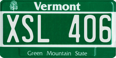 VT license plate XSL406