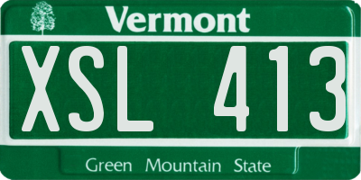 VT license plate XSL413