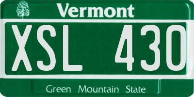 VT license plate XSL430