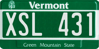 VT license plate XSL431