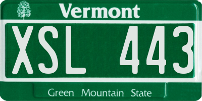 VT license plate XSL443