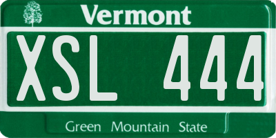 VT license plate XSL444