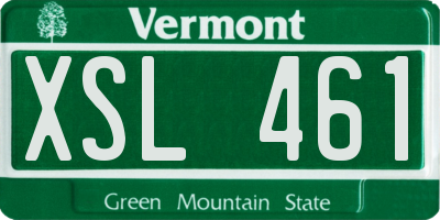 VT license plate XSL461