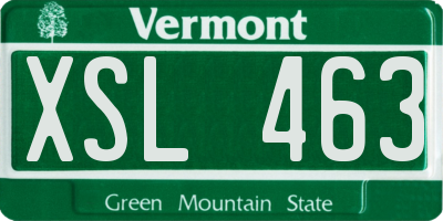 VT license plate XSL463