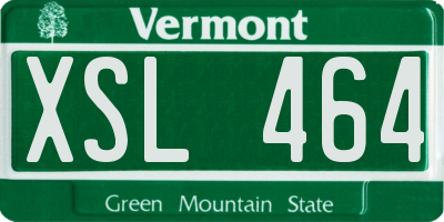 VT license plate XSL464