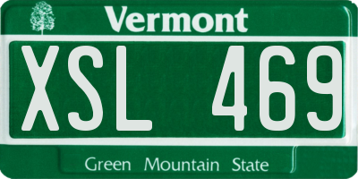VT license plate XSL469