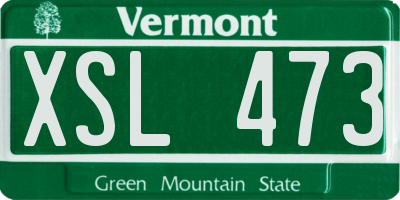 VT license plate XSL473