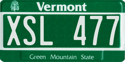 VT license plate XSL477