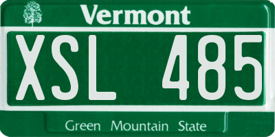 VT license plate XSL485