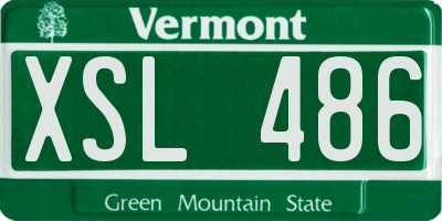 VT license plate XSL486