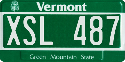 VT license plate XSL487