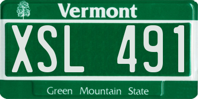 VT license plate XSL491