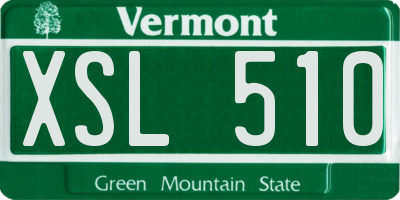 VT license plate XSL510