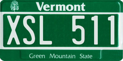 VT license plate XSL511