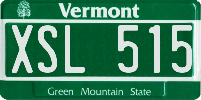 VT license plate XSL515