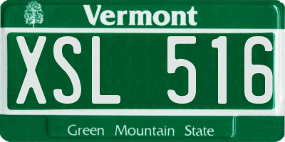 VT license plate XSL516
