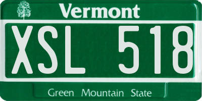 VT license plate XSL518