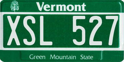 VT license plate XSL527