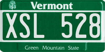 VT license plate XSL528