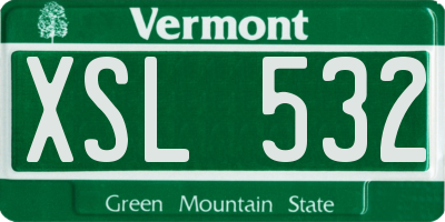 VT license plate XSL532