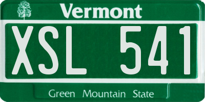 VT license plate XSL541