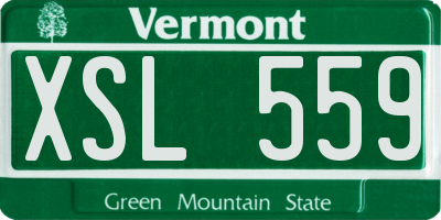 VT license plate XSL559