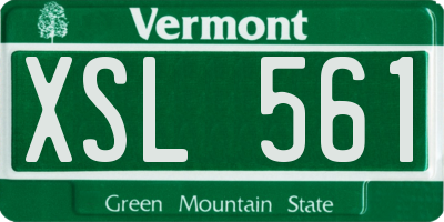 VT license plate XSL561