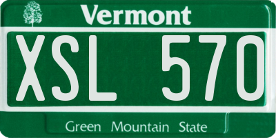VT license plate XSL570